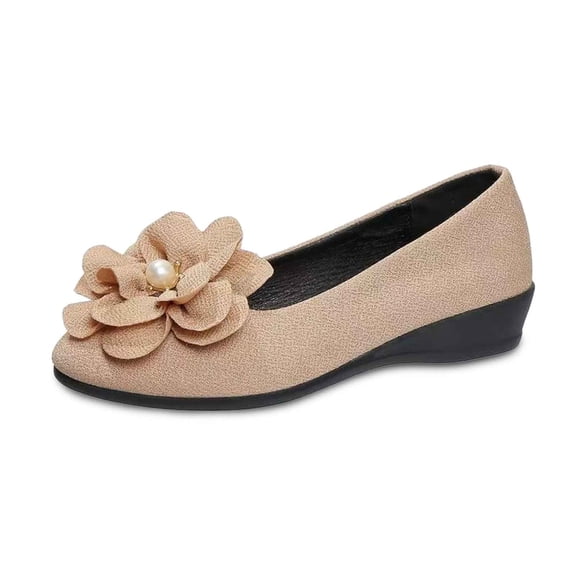 Womens Shoes,Casual Shoes Comfortable Closed Toe for Daily Wear Wedge Heel Casual Shoes for Vacation Wear,Shoes for Women,Beige,7.5