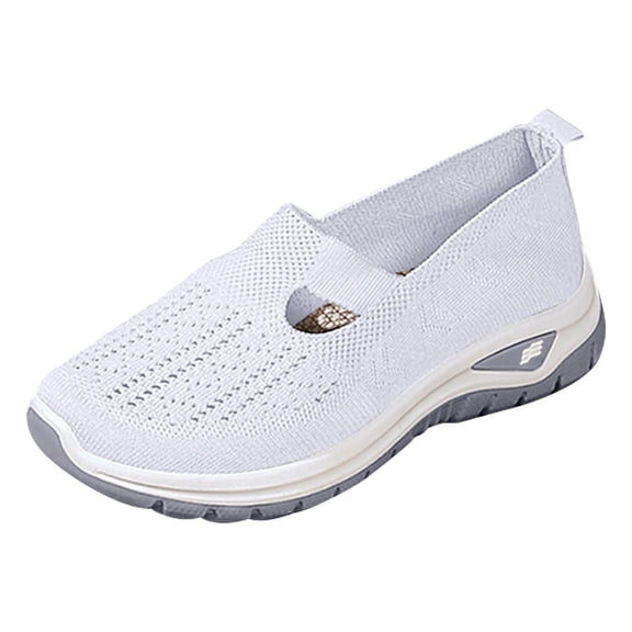 Womens Shoes,Casual Shoes Comfortable On for Work Dates Stylish Mesh Casual Shoes for Leisure Sports,Shoes for Women,White,7.5
