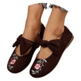 thumbnail image 1 of Womens Shoes,Casual Shoes Embroidered Easy On for Everyday Wear Comfortable Flat Casual Shoes for Casual Outfits,Shoes for Women,Coffee,9.5, 1 of 9
