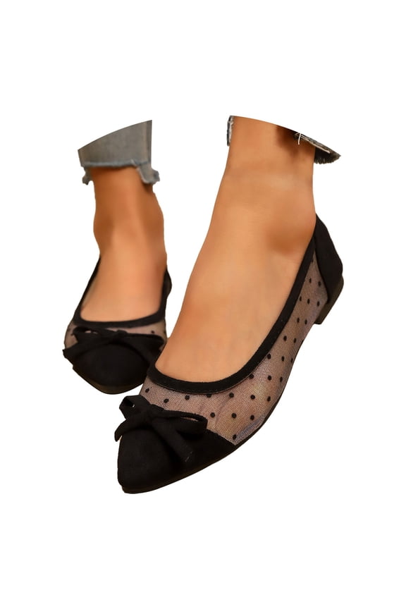 Womens Shoes,Casual Shoes Pointed Toe Flat for Everyday Wear On Style Design Casual Shoes for Dates Spring,Shoes for Women,Black,6.5