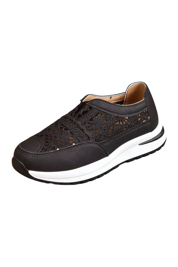 Womens Shoes,Casual Shoes Retro Breathable Mesh On Loafers Lightweight Comfort Walking Footwear Ventilated Sneakers for Hot Weather,Shoes for Women,Black,7.5