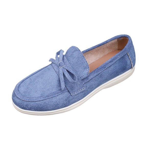 Womens Shoes,Casual Shoes Soft Suede On for Daily Wear Versatile Flat Casual Shoes for All Season Jeans,Shoes for Women,Blue,8.5