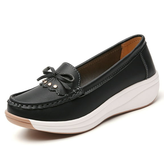 Womens Shoes,Casual Shoes Stylish Comfortable for Everyday Wear Versatile Flat Casual Shoes for Work Dates,Shoes for Women,Black,6