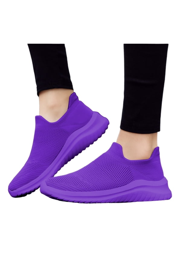 Womens Shoes,Casual Sneakers Soft Sole Walking Shoes For Travel Workout Gym Running Comfortable On Flat Shoes Lightweight Breathable Everyday Wear,Shoes for Women,Purple,11