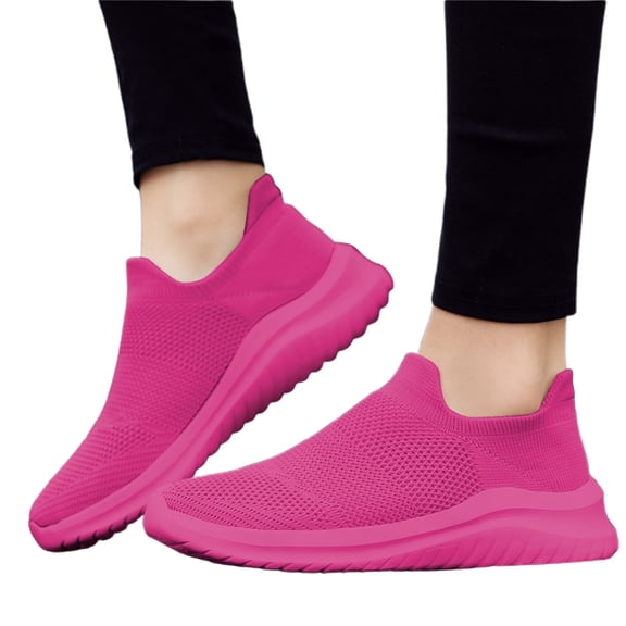 Womens Shoes,Casual Sneakers Soft Sole Walking Shoes For Travel Workout Gym Running Comfortable On Flat Shoes Lightweight Breathable Everyday Wear,Shoes for Women,Pink,6.5