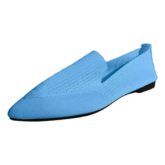 Womens Shoes,Comfortable Loafers Breathable Mesh Pointed Toe for Daily Walking Comfortable Loafers for Soft Sole,Shoes for Women,Sky Blue,6.5