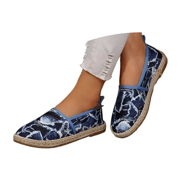 Womens Shoes,Espadrilles Hollow Platform Solid Color Breathable Stylish Espadrilles for Leisure,Shoes for Women,Z05 Blue,6.5