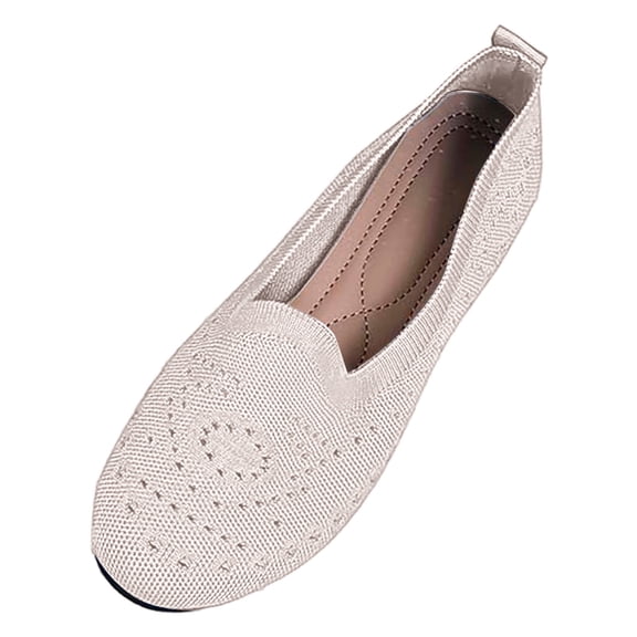 Womens Shoes,Fashion Shoes Pointed Toe Flat for Everyday Wear Breathable Fashion Shoes for Solid Color,Shoes for Women,Beige,8.5