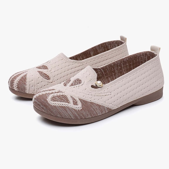 Womens Shoes,Fashion Sneakers Breathable Mesh Flat for Beach School Party Fashion Sneakers for Everyday Walking,Shoes for Women,Beige,6