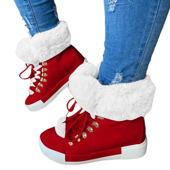 Womens Shoes,Female European And Winter Short Top Long Snow Boots With A Large Style Thickened And Boots,Shoes for Women,Red,9