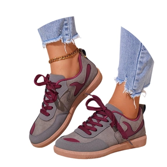 Womens Shoes Flats Sneakers Casual Fashion Color Print Platform Flats Shoes Soft Comfortable for Walking