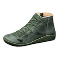 thumbnail image 1 of Womens Shoes Going Out Shoes Ankle Boots for Women 2025 Arch Support Fashion No Heel Lace Up Side Zipper Retro Booties Fall Spring Winter, 1 of 6