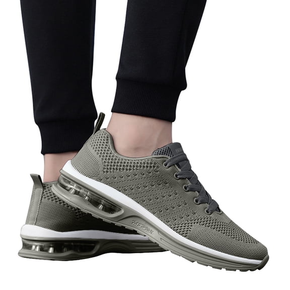 Womens Shoes,Ladies Fashion Breathable Mesh Knitted Lace Up Flat Bottomed Casual Sports Shoes,Shoes for Women,Grey,7