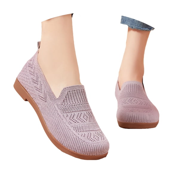 Womens Shoes,Lightweight Cloth Ons Breathable Mesh Upper Non Soft Sole for Spring Comfort and Casual Outings,Shoes for Women,Purple,8.5