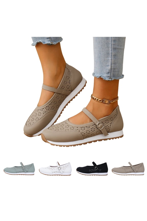 Womens Shoes - Lightweight Mary Jane Shoes Women with Memory Foam Insole - Non Slip Flats for Women Footwear - Women's Fashion Sneakers