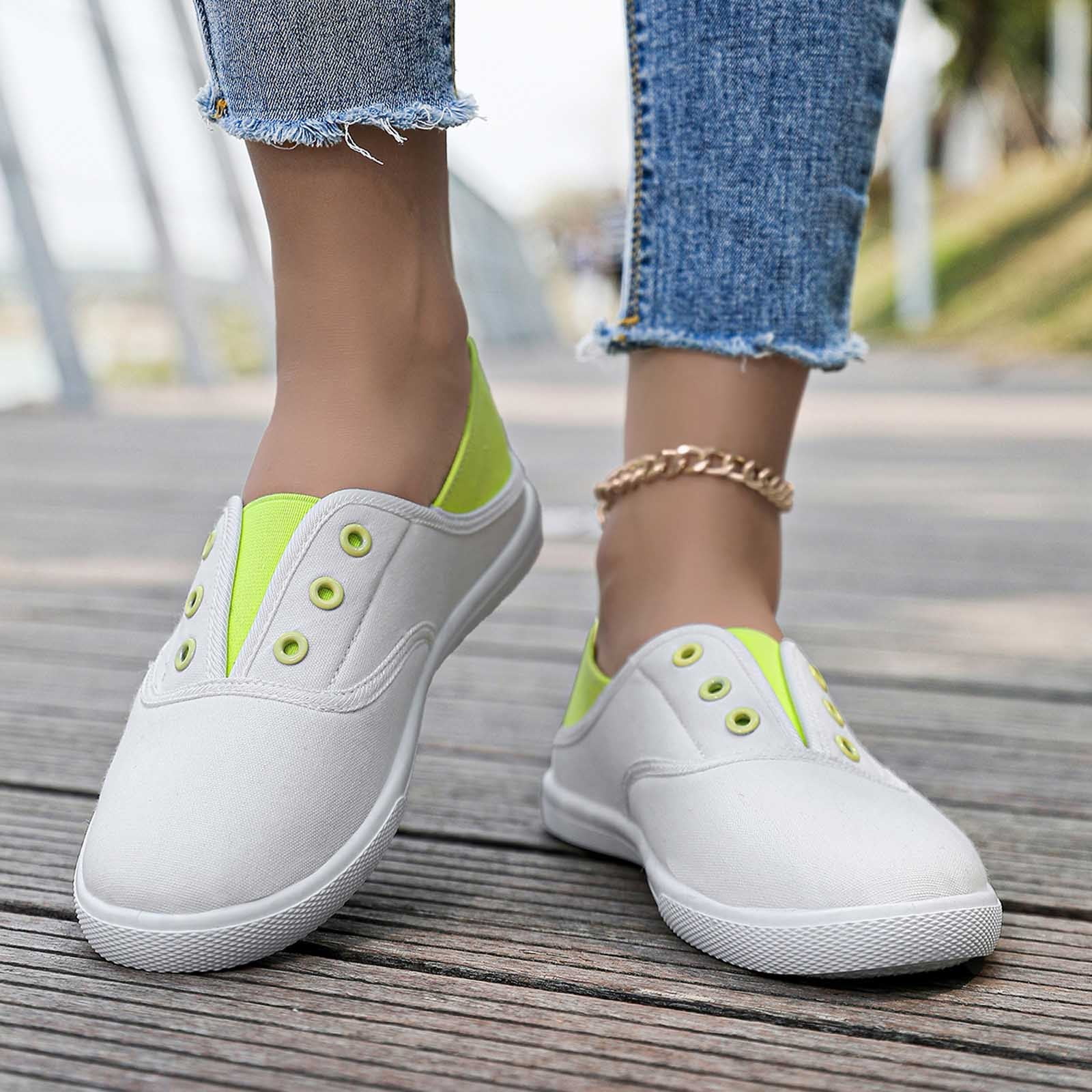 Womens Shoes,Canvas Sneakers Fashionable Unisex Lace Up Flat