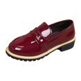 thumbnail image 1 of Womens Shoes,Loafers Lofty Sole Classic British Design Clean Solid Color Casual Dress Shoes All Day Comfort On Fashion Footwear,Shoes for Women,Red,6, 1 of 9
