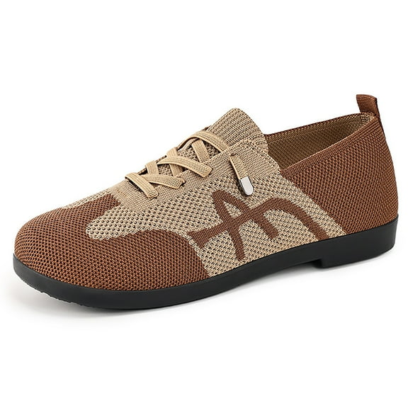 Womens Shoes,On Casual Shoes Breathable Comfortable Flat Loafers For Summer Outdoor Walking Running Lightweight Soft Sole Sneakers,Shoes for Women,Coffee,8.5