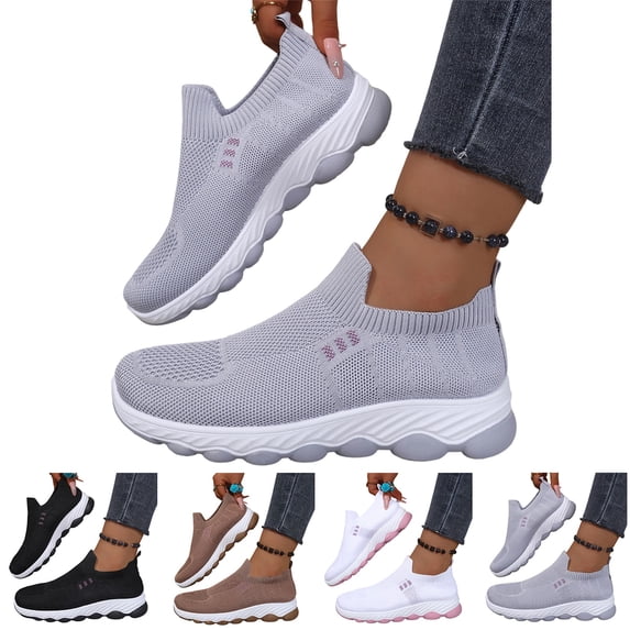 Womens Shoes Running Walking Sneakers Slip On Sport Outdoor Casual Tennis Workout Athletic Gym Shoes Lightweight Comfortable Fashion Fitness Shoes, 38