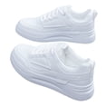 thumbnail image 1 of Womens Shoes,Sneakers Casual Lace Up Breathable Lightweight Fashion Running Sneakers for Daily Walking,Womens Running Shoes,Z01 White,8, 1 of 8