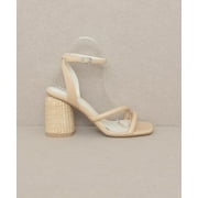 Womens Shoes Style No. Alaia - Strappy Raffia Heel Sandal