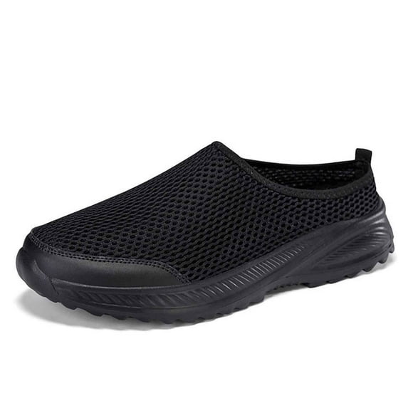 Womens Shoes,Ultra Lightweight Mesh Slide Sneakers Breathable Athletic Casual Shoes for Comfortable Sporty Loafers,Shoes for Women,Black,10.5