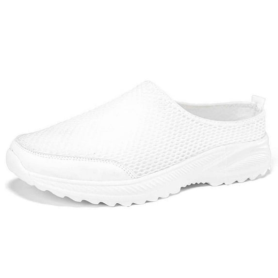 Womens Shoes,Ultra Lightweight Mesh Slide Sneakers Breathable Athletic Casual Shoes for Comfortable Sporty Loafers,Shoes for Women,White,6