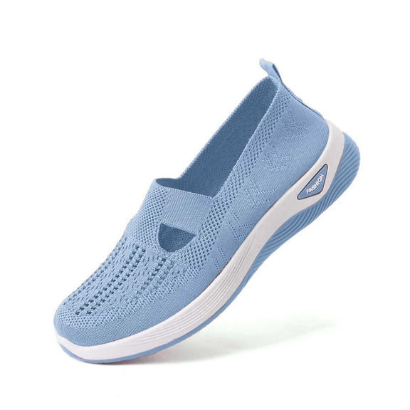 Womens Shoes,Walking Shoes Breathable Mesh Flat for Daily Wear Comfortable Walking Shoes for All Season,Shoes for Women,Light Blue,10