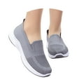 thumbnail image 1 of Womens Shoes,Walking Shoes Breathable Mesh for Everyday Wear Comfortable Flat Walking Shoes for Lightweight Loafers,Shoes for Women,Grey,8.5, 1 of 9