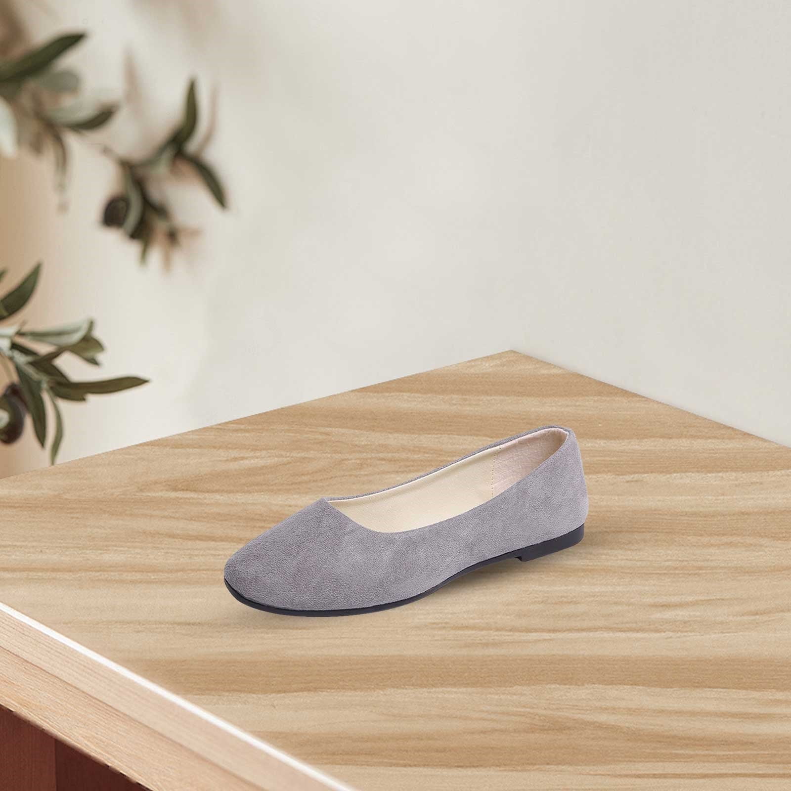 Womens Shoes Women Girls Solid Big Size Slip On Flat Shallow Comfort