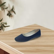 AINIFIER Womens Shoes Women Girls Solid Big Size Slip On Flat Shallow Comfort Casual Single Shoesnavyus Size 11