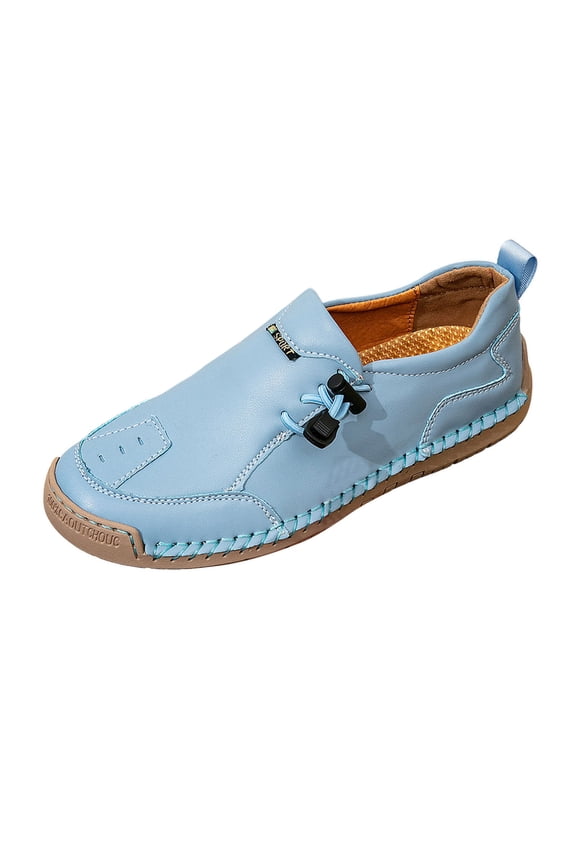 Womens Shoes,Women Loafers Adjustable Ankle Strap Casual Ons Comfortable Fit Women Loafers for Walking and Daily Comfort,Shoes for Women,Blue,6.5