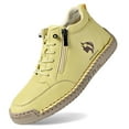 thumbnail image 1 of Womens Shoes,Women Loafers Zipper Design Casual Shoes with Ankle Strap Comfortable Women Loafers for Walking and Daily Wear,Shoes for Women,Yellow,9.5, 1 of 9