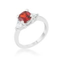 thumbnail image 1 of Womens Shonda 1.8 CT Cubic Zirconia Rhodium Cushion Classic Statement Ring, Ruby - Size 6, 1 of 1