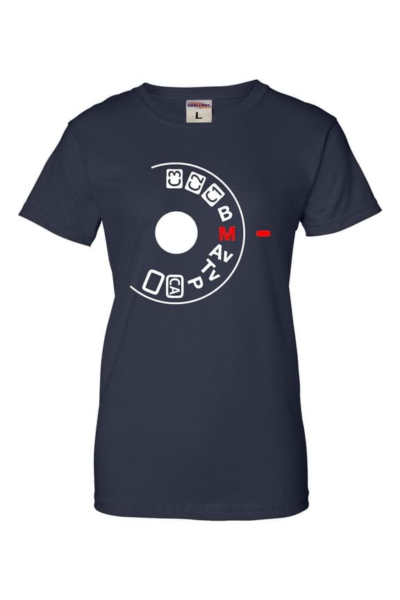 Womens Shoot Manual Camera Buff Photography Lovers T-Shirt