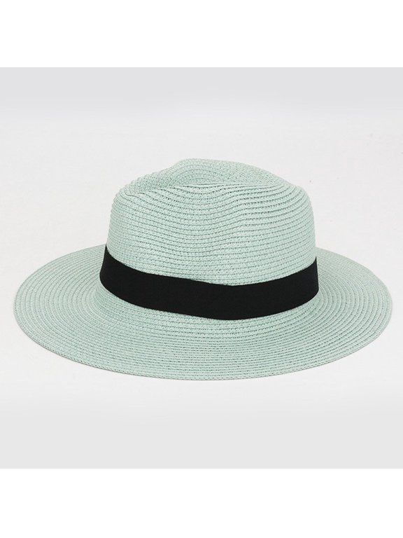 Beach Sun Hats for Women Men, UPF 50+ UV Sun Protection Wide Brim Straw Hat Foldable Packable Roll up Cap