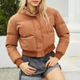 thumbnail image 1 of Womens Short Puffer Jacket Stand Collar Warm For Fall Winter Everyday Wear Womens Winter Coats, 1 of 9