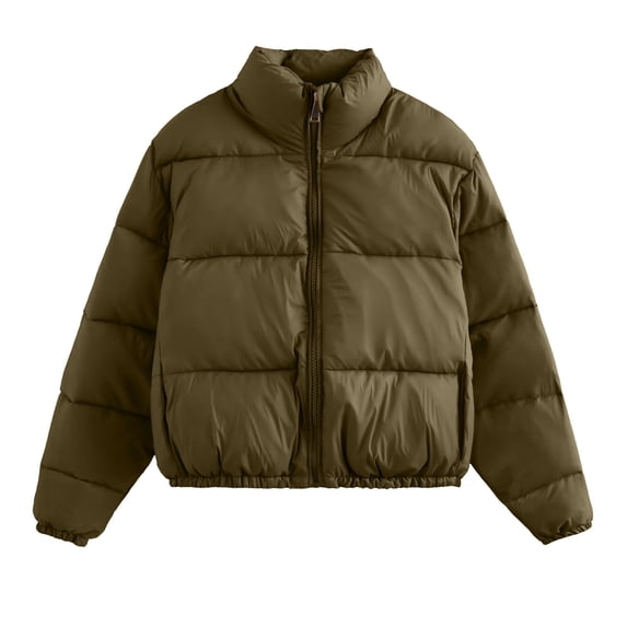 Womens Short Puffy Puffer Jacket For Winter Warmth And Style Womens Winter Coats
