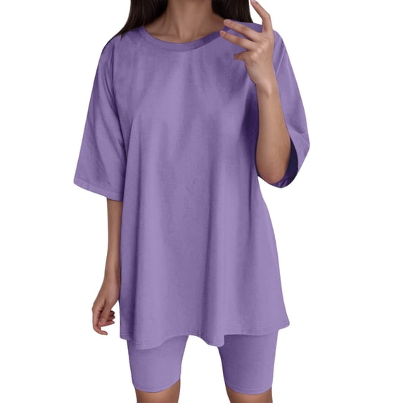 Womens Short Sets Two Piece Set Short Sleeve Tops Shorts Spring Sets Women’s Clothing