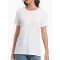 thumbnail image 1 of Womens Short Sleeve Basic Shirts Crewneck Tees Loose Fit Fashion Tops Casual Summer Clothes, 1 of 6