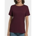thumbnail image 1 of Womens Short Sleeve Basic Shirts Crewneck Tees Loose Fit Fashion Tops Casual Summer Clothes, 1 of 6