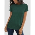 thumbnail image 1 of Womens Short Sleeve Basic Shirts Crewneck Tees Loose Fit Fashion Tops Casual Summer Clothes, 1 of 7