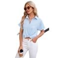 thumbnail image 1 of Womens Short Sleeve Button Down Shirt M, 1 of 7