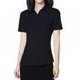 thumbnail image 1 of Womens Short Sleeve Button Down Shirts Official Collar Blouse Basic Simple Dress Shirt, 1 of 5