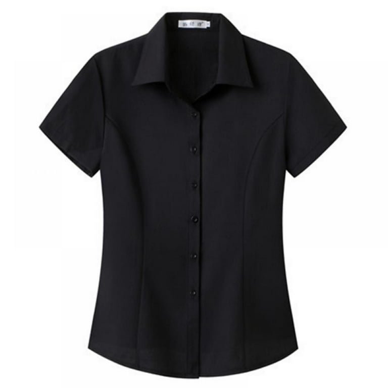 black button up shirt womens walmart