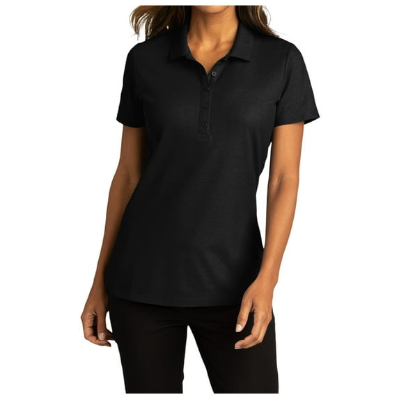 Womens Short Sleeve Easy Care SuperPro React Polo Shirt Deep Black XS