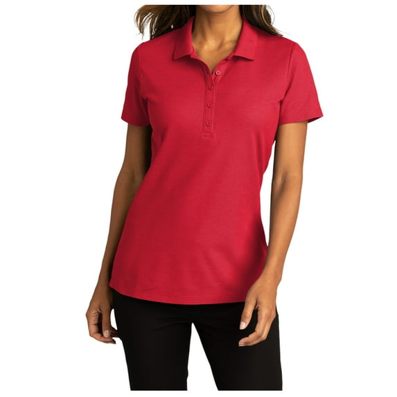 Womens Short Sleeve Easy Care SuperPro React Polo Shirt Rich Red L