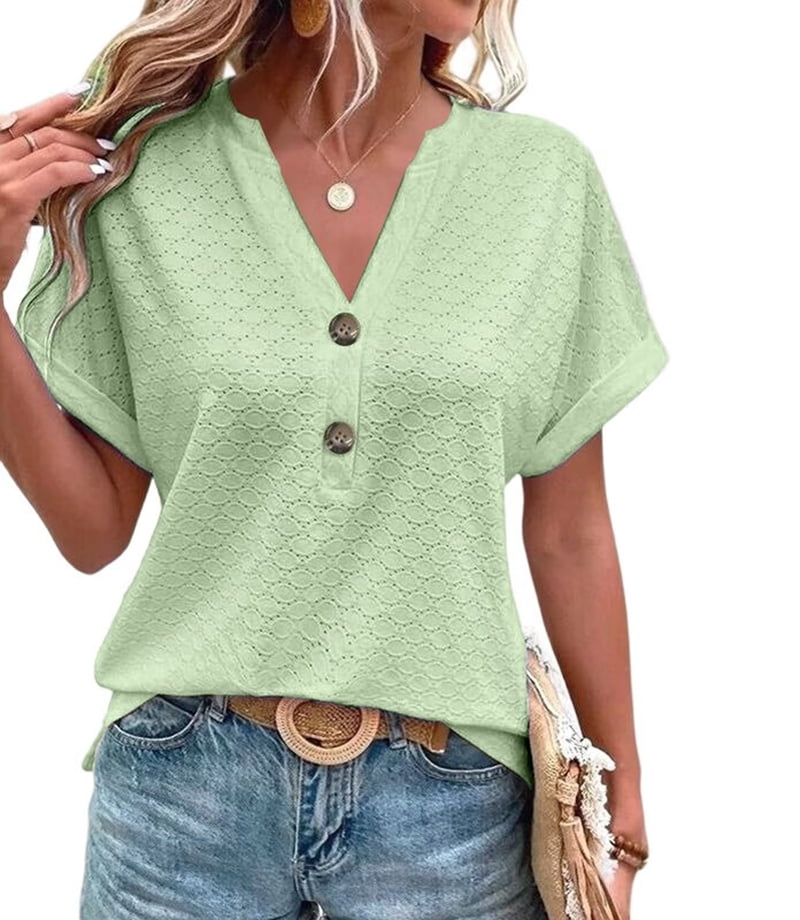 Stylish Green V Neck Print Fall Tops Long sleeve