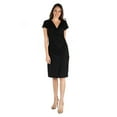 thumbnail image 1 of Womens Short Sleeve Knee Length Faux Wrap Dress, 1 of 11