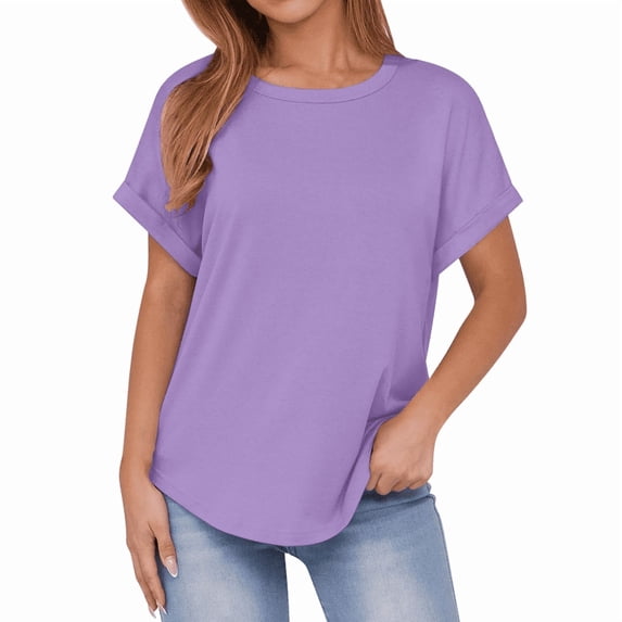 Womens Short Sleeve Loose T Shirts Oversized Casual Crewneck Tops Summer Trendy Comfy Basic Tee Business Daily Wear T-shirt